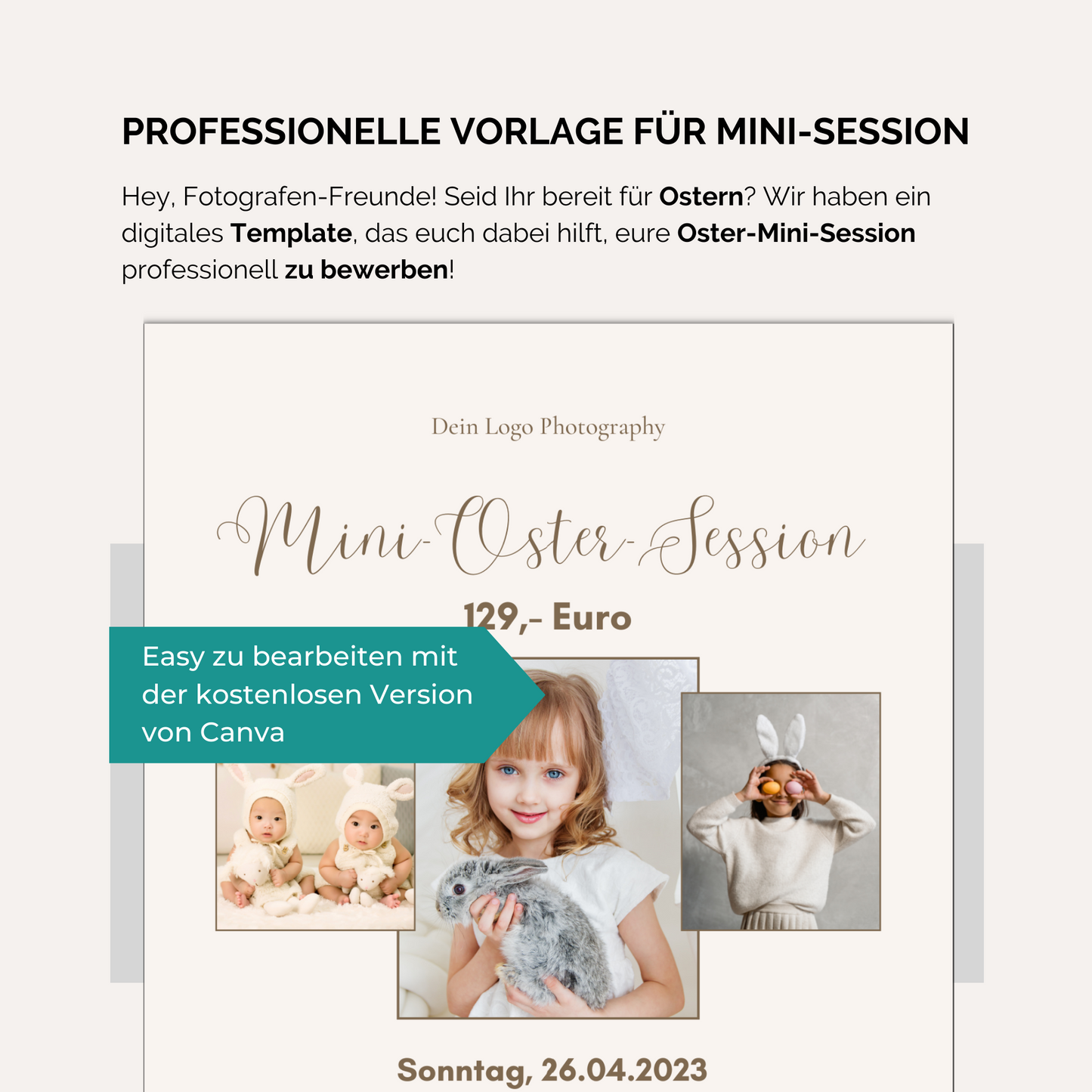 Professionelle Canva-Vorlage für deine Oster-Aktion! Als Instagram Post, Story & Flyer