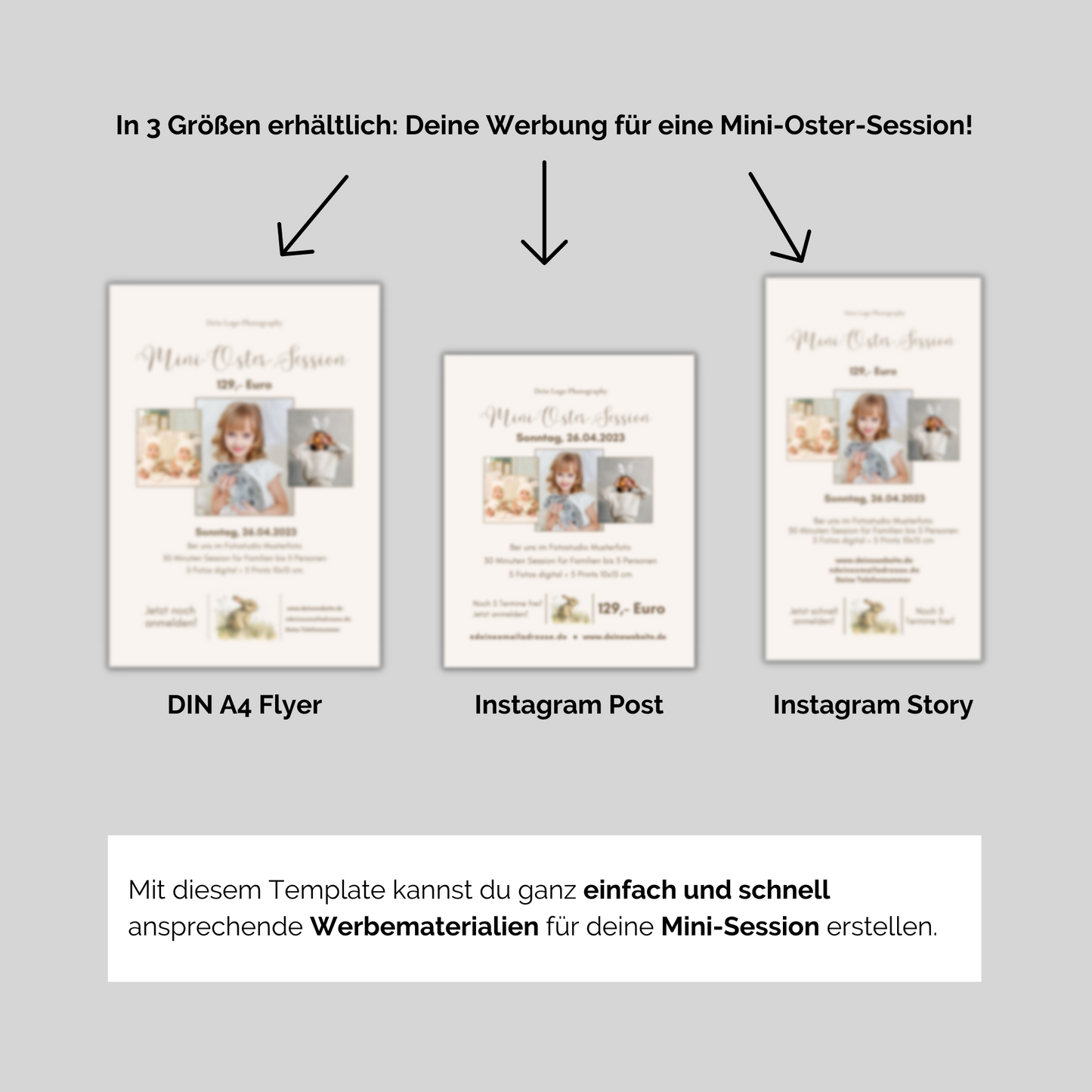 Professionelle Canva-Vorlage für deine Oster-Aktion! Als Instagram Post, Story & Flyer